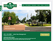 Tablet Screenshot of forestretreatrvpark.com